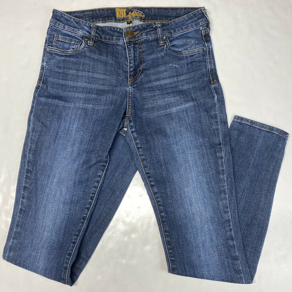 Kut From The Kloth Jeans Skinny Womens 6 Midrise Denim Blue Medium Wash